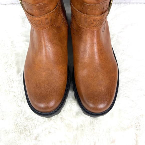 🚫SOLD! •NIB🤩|•ZODIAC•| Solana' Big Heavy Rubber Tread Knee High Vegan Boots - Picture 4 of 16